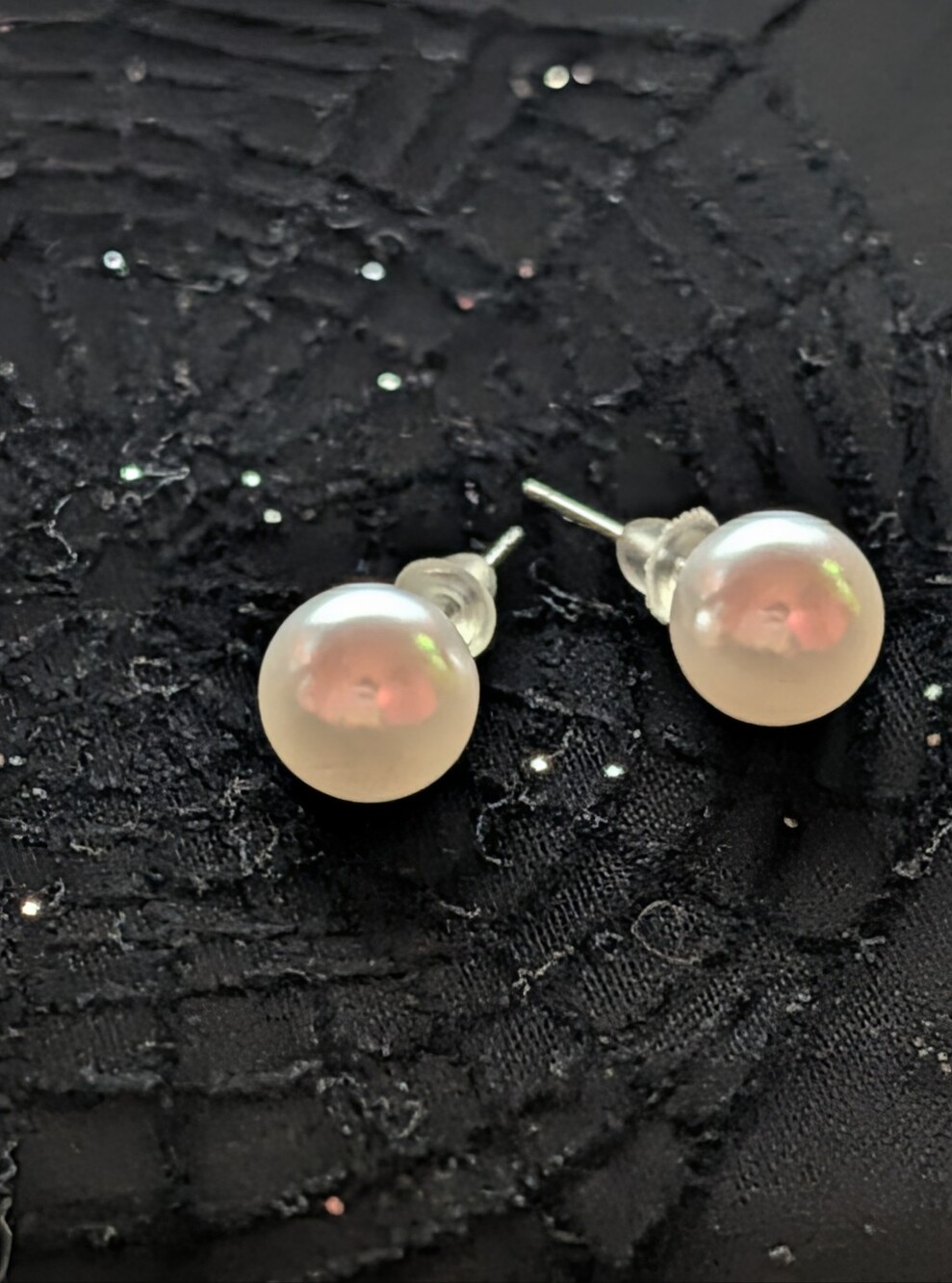 Classic White Pearl Stud Earrings - Elegant Women’s Jewelry